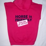 Horse Is Friendly Hoodie Pink Back