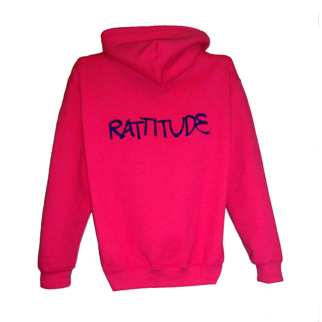 Rattitude Hoodie Pink Back