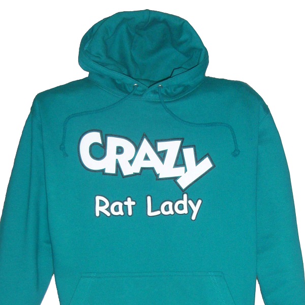 Crazy Rat Lady Hoodie Jade