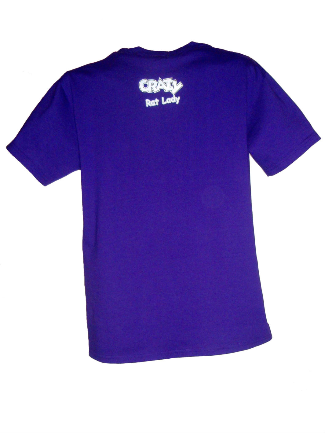 Crazy Rat Lady T-Shirt Purple Back