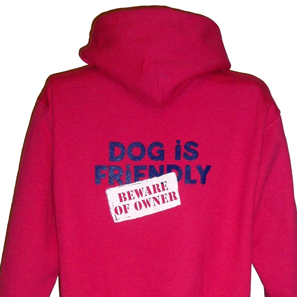 Dog Is Friendly Hoodie Pink