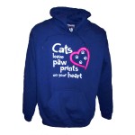 Cats Leave Pawprints Hoodie Navy