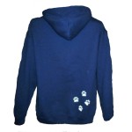 Cats Leave Pawprints Hoodie Navy Back