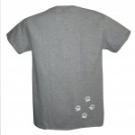 Cats Leave Pawprints On Your Heart T-Shirt Grey Back