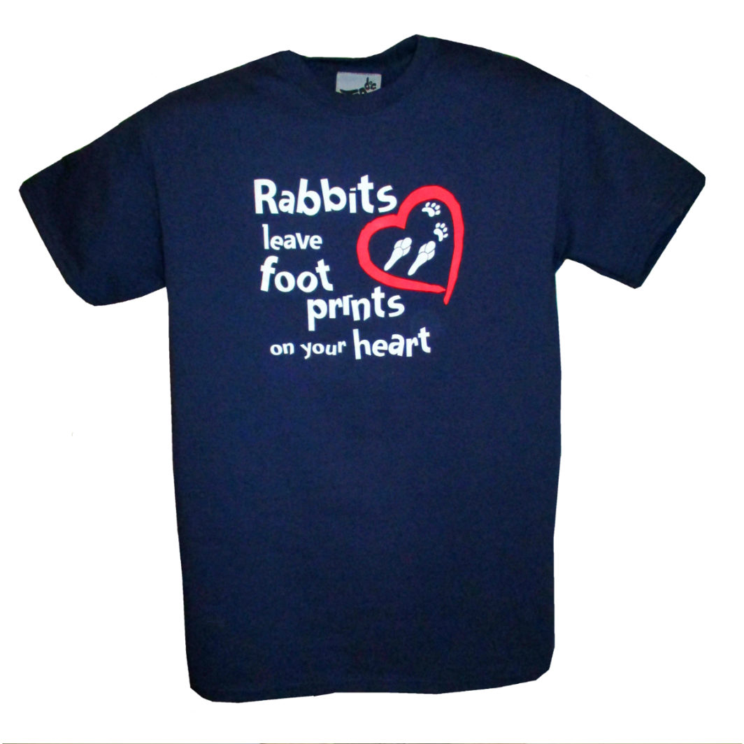 Rabbits Leave Footprints T-Shirt Navy