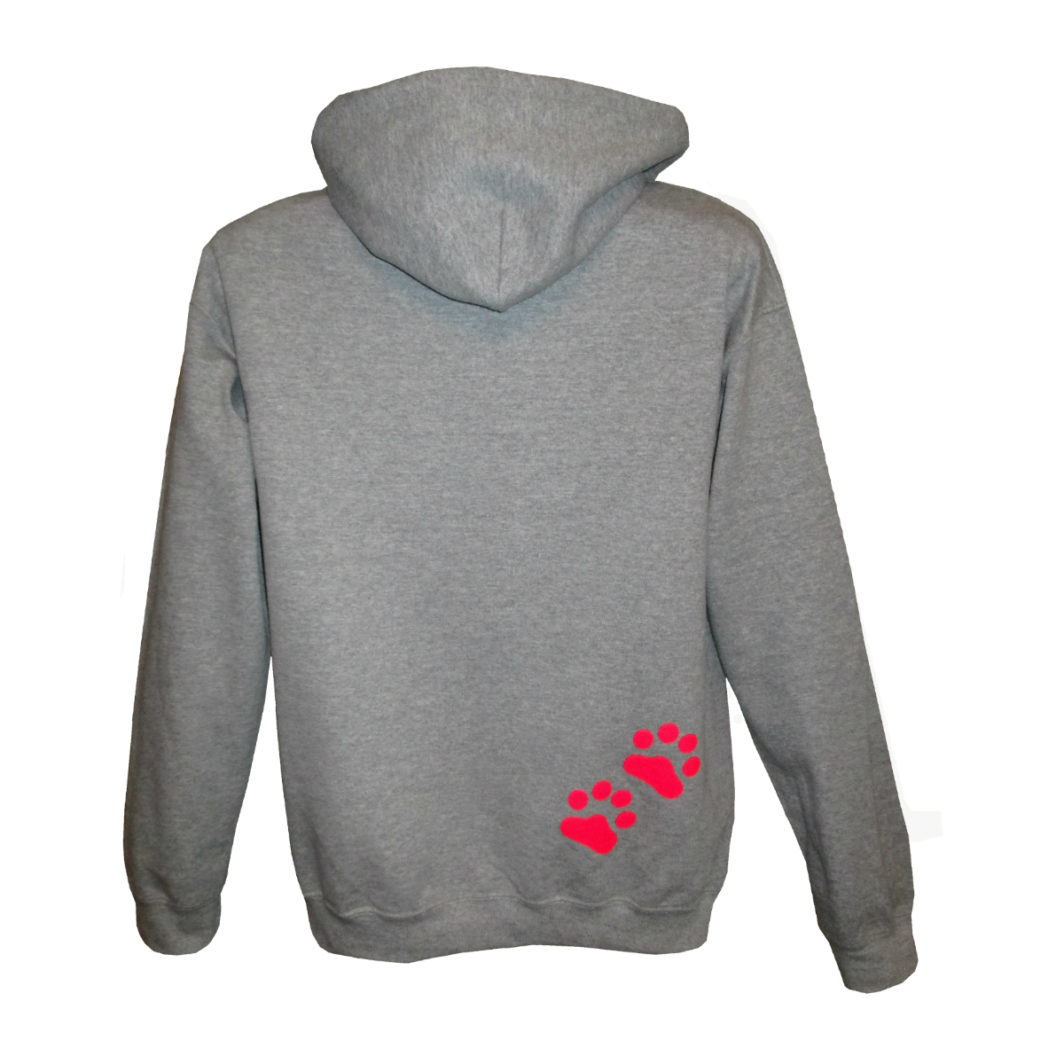 Life Without Cats Hoodie Grey Back