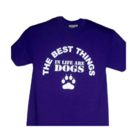 Best Things In Life Are Dogs T-Shirt Purple