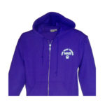Best Things In Life Are Dogs Zip Hoodie Purple Front