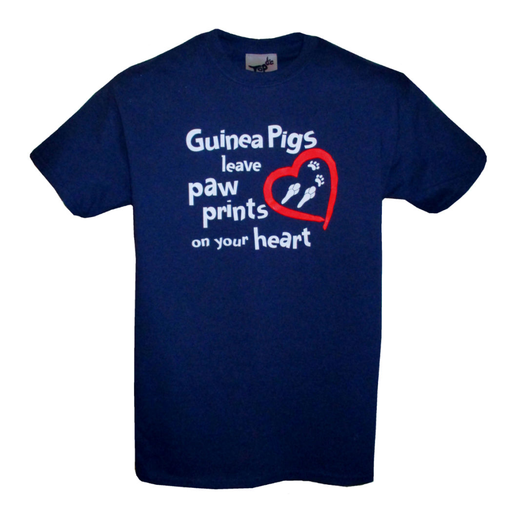 Guinea Pigs Pawprints T-Shirt Navy
