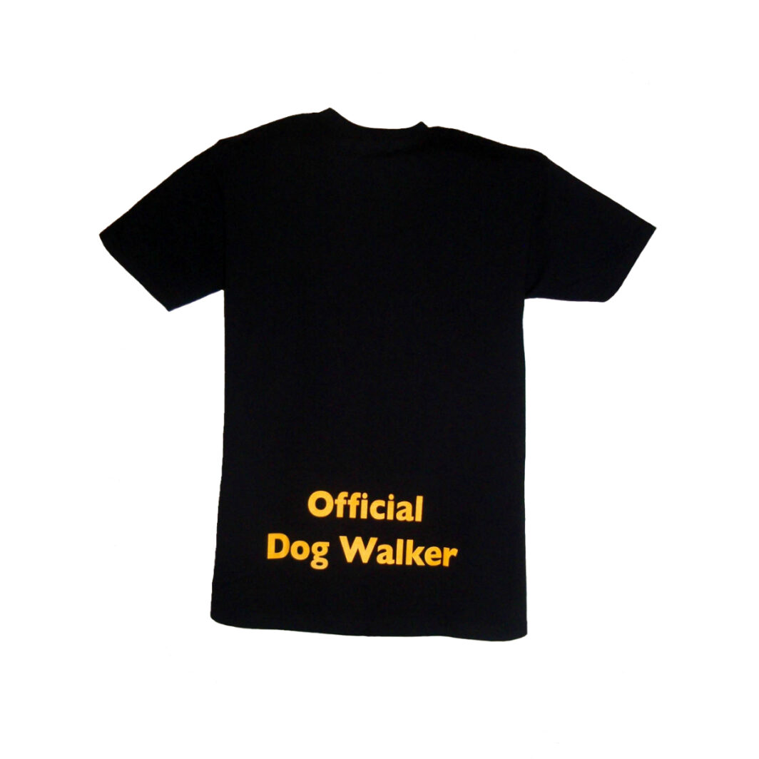 Official Dog Walker T-Shirt Black Back