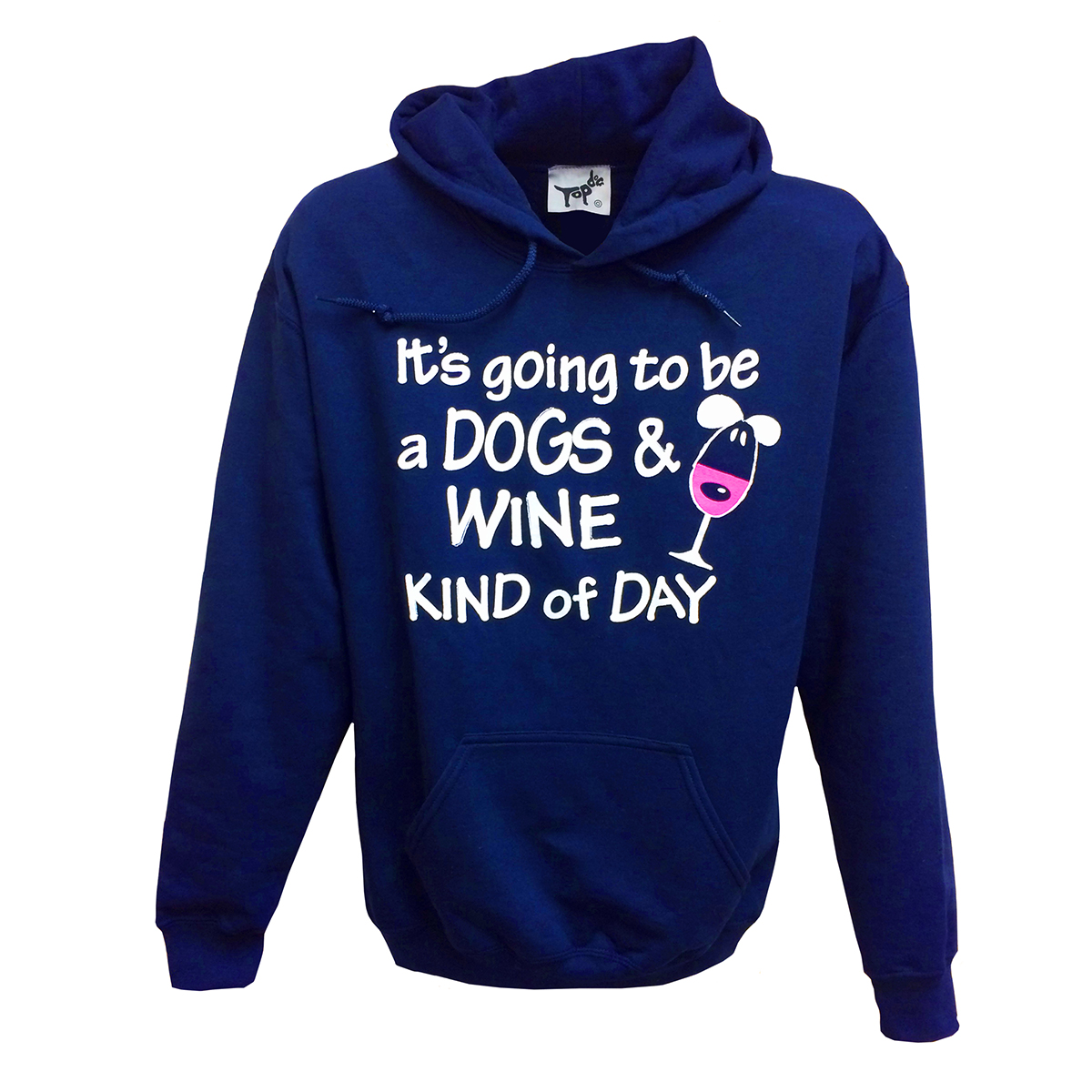 Dogs And Wine Hoodie Navy