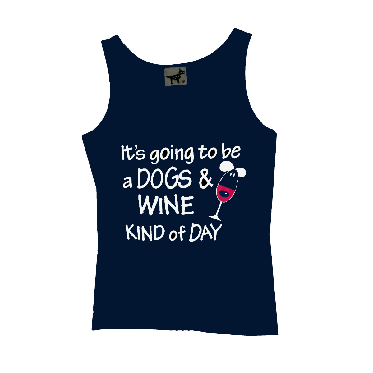 Dogs And Wine Kind Of Day Vest Navy