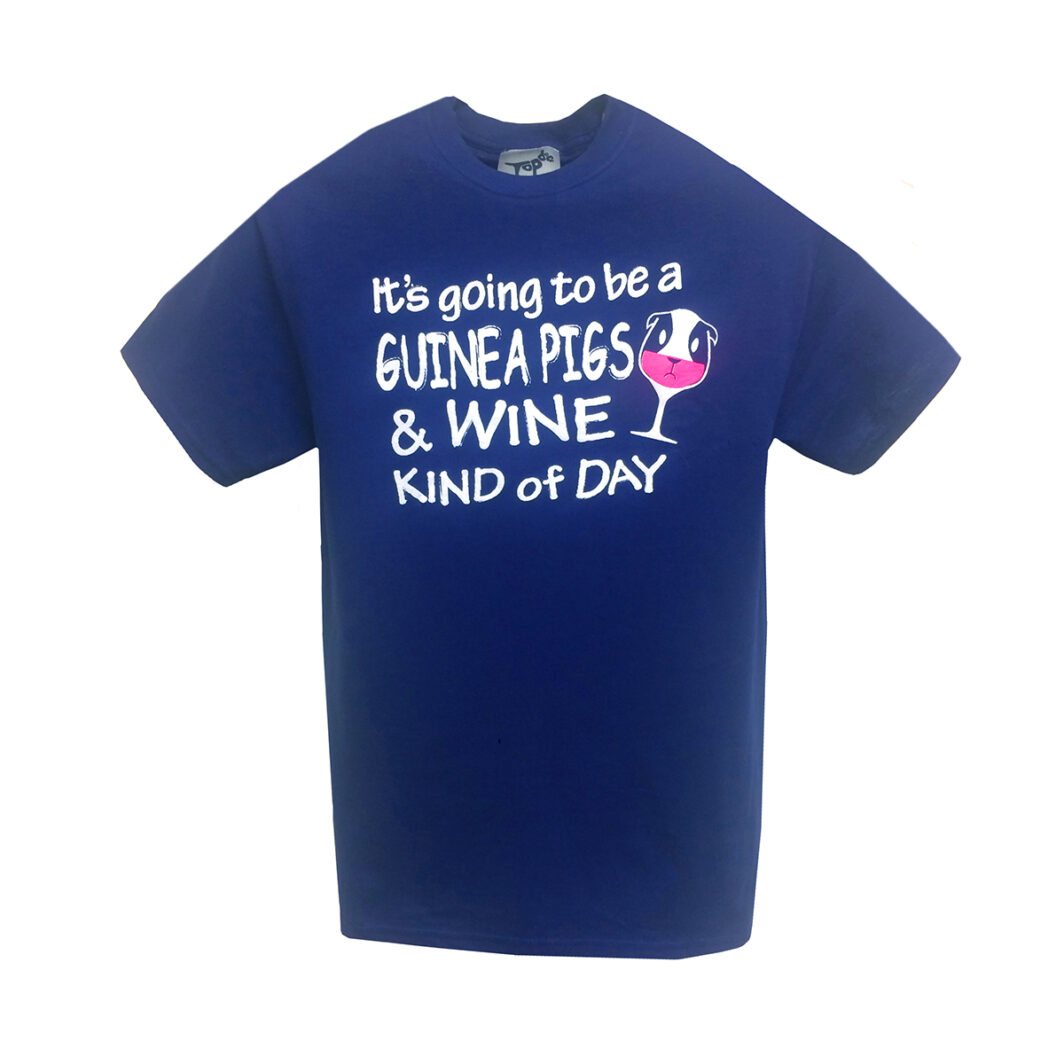 Guinea Pigs And Wine T-Shirt Navy