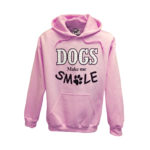 Dogs Make Me Smile Hoodie Pale Pink 21