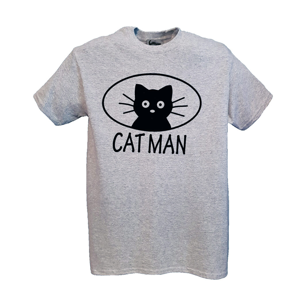 Cat Man T-Shirt Grey