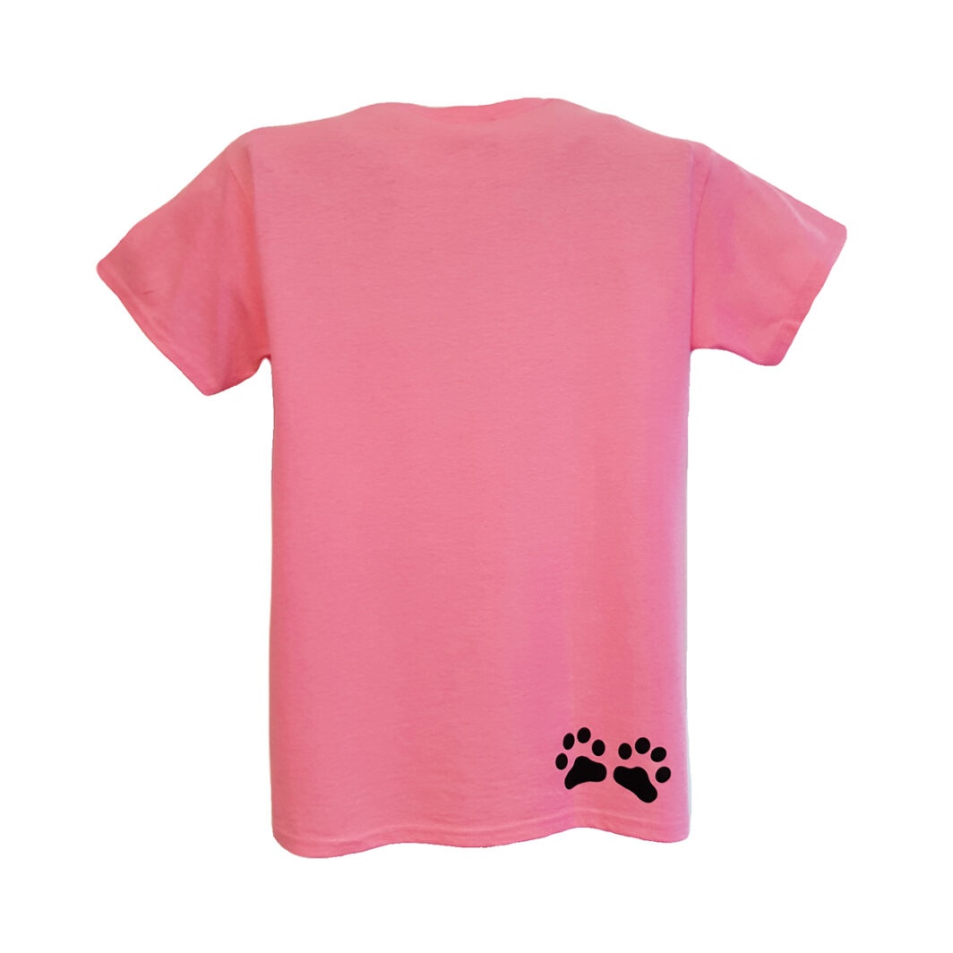 Easily Distracted By Dogs T-Shirt Pink Back