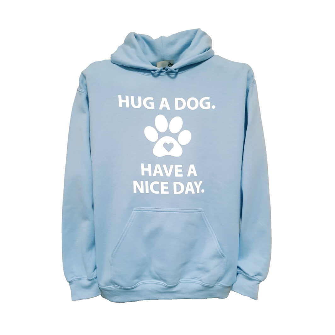 Hug A Dog Hoodie Blue