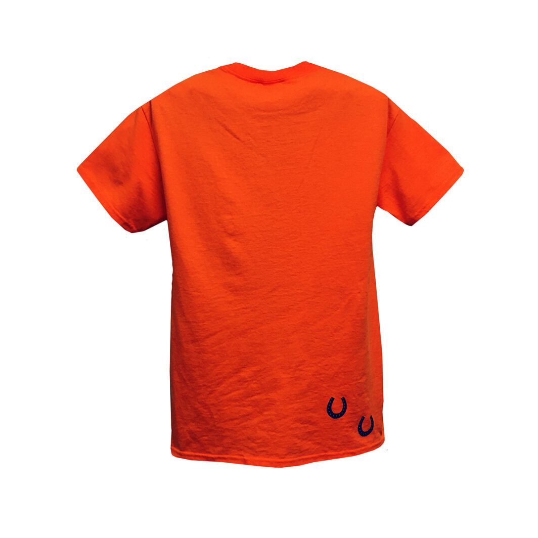 Four Hooves One Team T Shirt Orange Back