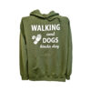 Walking And Dogs Hoodie Military Green