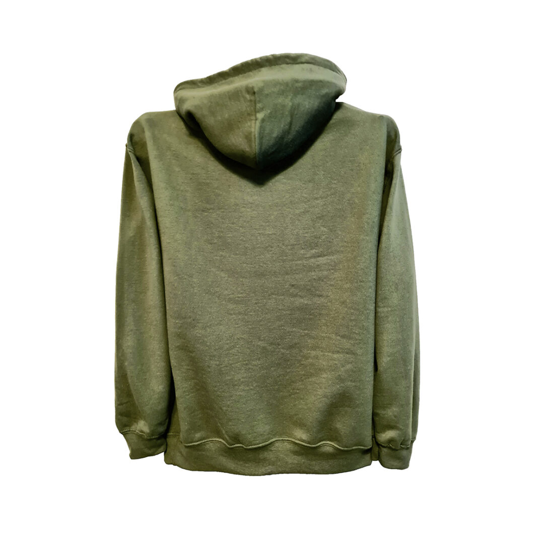 Walking And Dogs Hoodie Military Green Back New