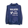 Walking And Dogs Hoodie Indigo Front New