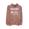 Walking And Dogs Hoodie Dusky Pink