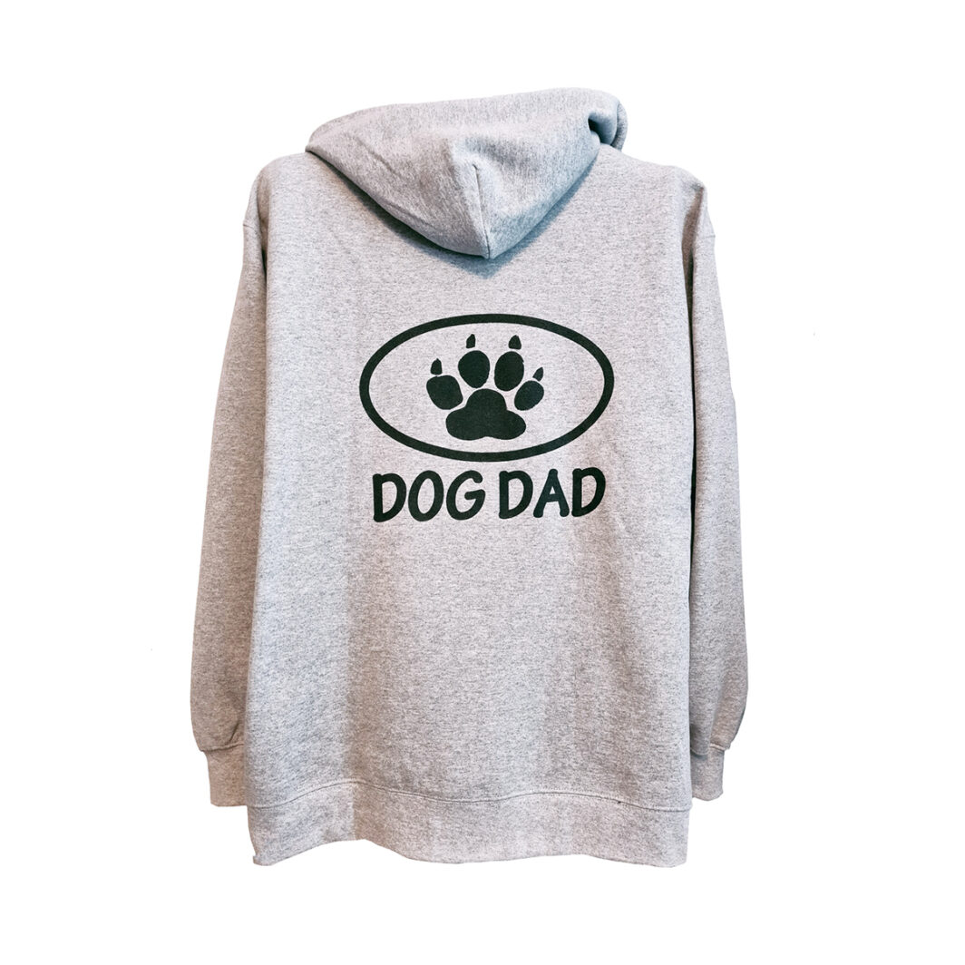 Dog Dad Zip Hoodie Grey