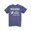 Walking And Dogs Kind Of Day T Shirt Indigo